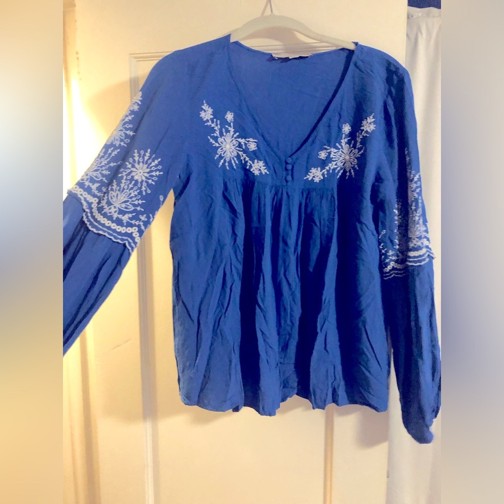 Blue LOFT blouse